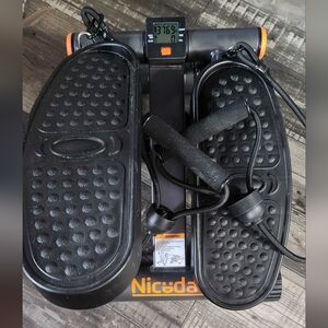Niceday Mini Stepper w/ Resistance Bands LCD Monitor Compact Home Cardio
